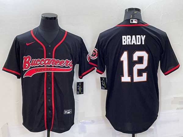 Men's Tampa Bay Buccaneers #12 Tom Brady Black Cool Base Stitched Baseball Jersey,We sell and wholesale Men's Tampa Bay Buccaneers #12 Tom Brady Black Cool Base Stitched Baseball Jersey on line form chian!